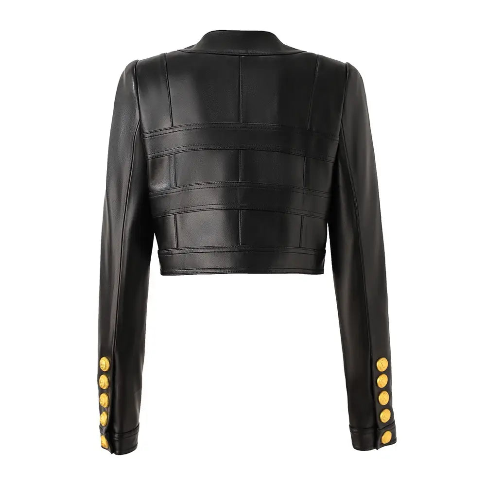 Front Row Fierce-Two Piece Faux Leather Set