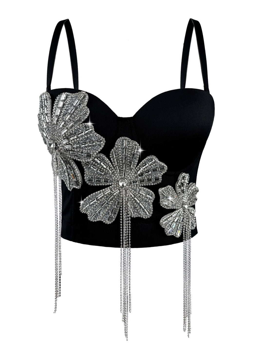 Crystal Bloom Bustier Top