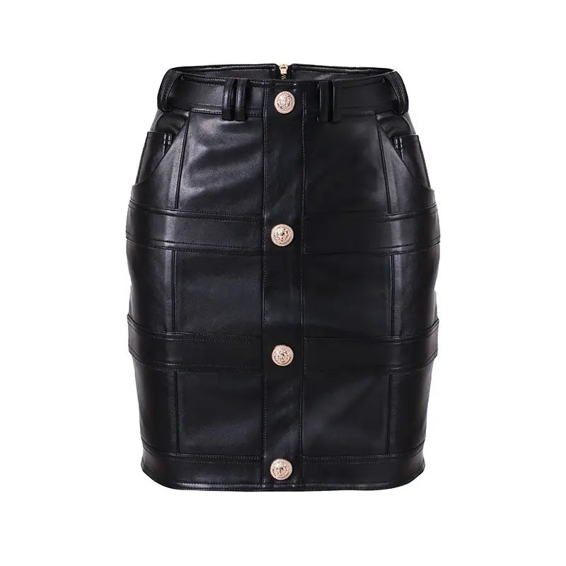 Front Row Fierce-Two Piece Faux Leather Set