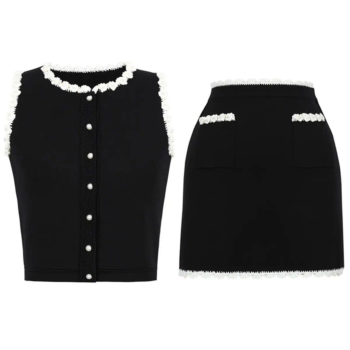 The Camilla Contrast Knit Two-Piece Set