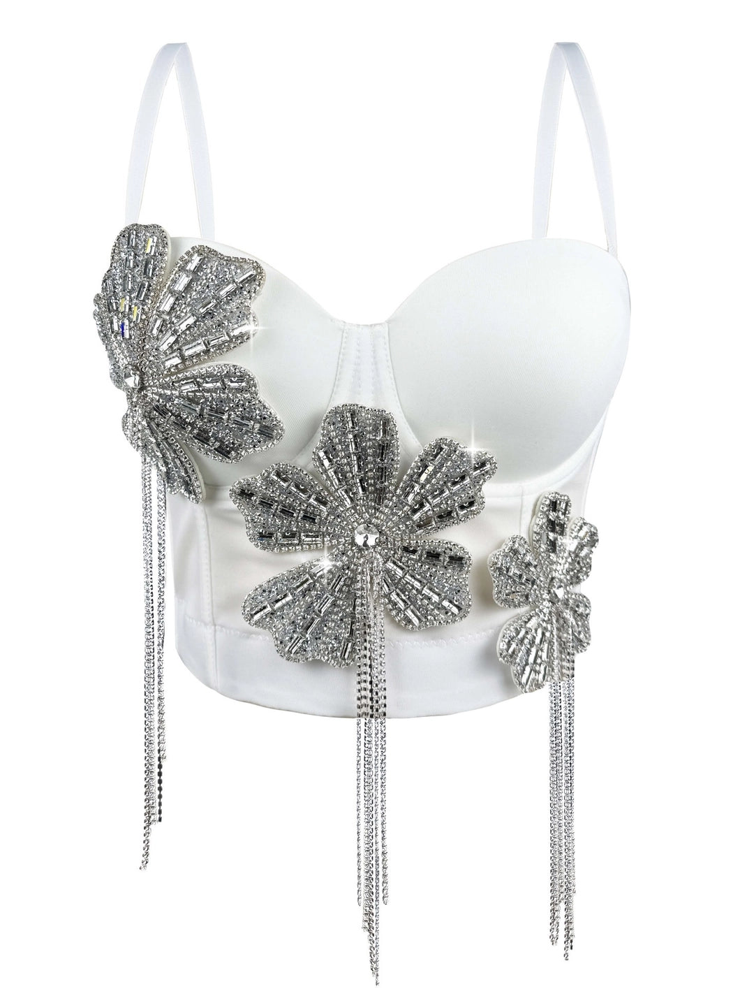 Crystal Bloom Bustier Top