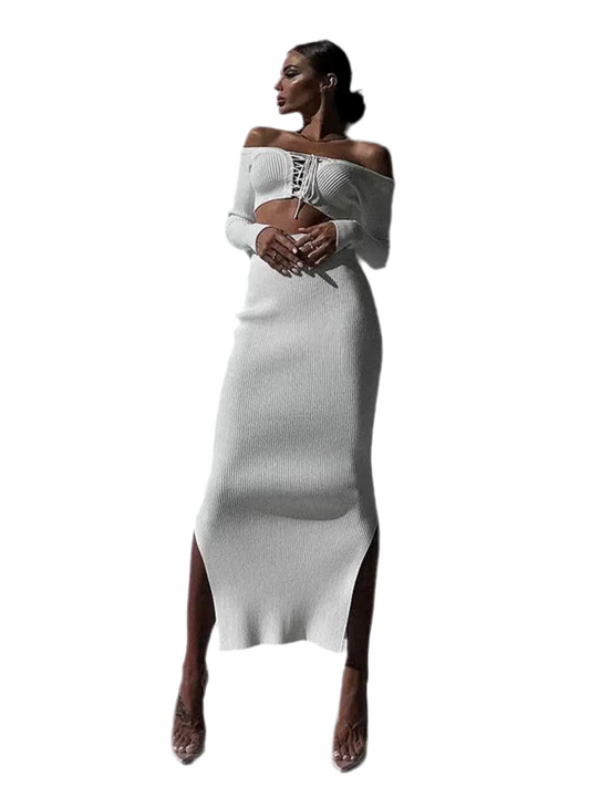 Luxe Ribbed Knit Two-Piece Set