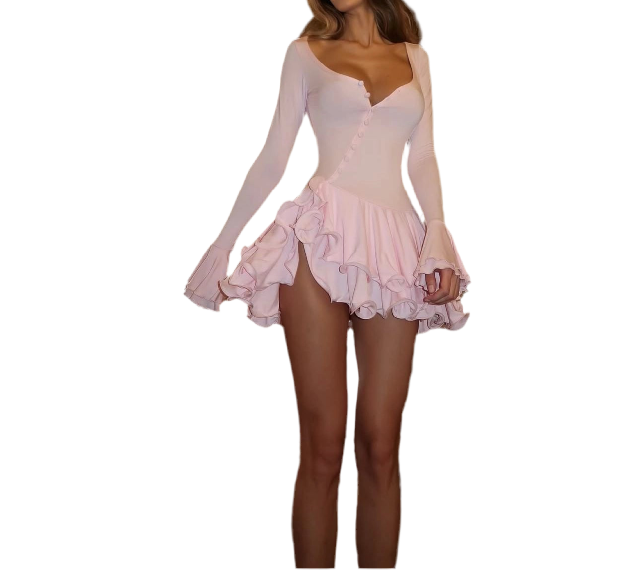 Coquette Ruffle Mini Dress