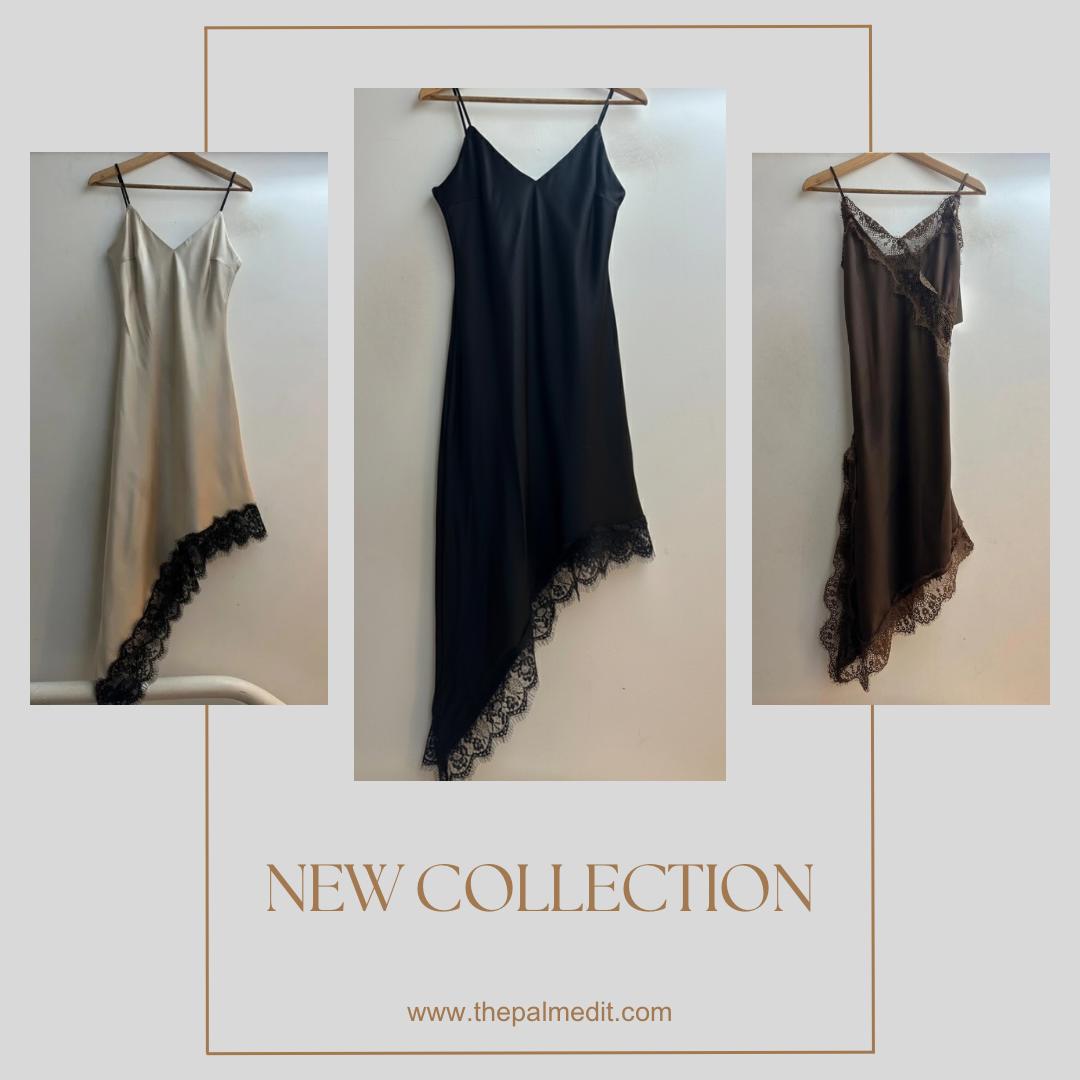Lune Lace Slip Dress Collection Satin Asymmetrical Dresses